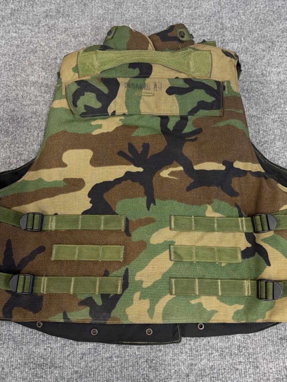Point Blank Interceptor Base Vest Soft Inserts M81 Woodland Camo Medium Yoke - Picture 12 of 13